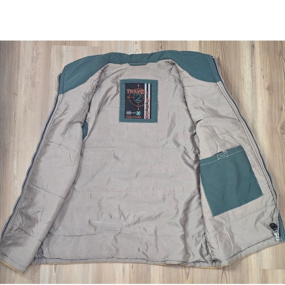 Travel 2 Future Passenger Mens Forest Green Utility Gorpcore Zip Up Vest XL - Picture 6 of 6